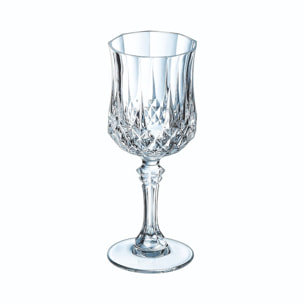 Ensemble 18 verres à pied et verres à eau Longchamp - Cristal d'Arques