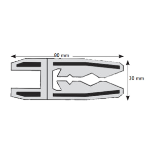 Cale fourchette 702 PRUNIER SAS - Neutre - 30x80 mm pour vis de Ø7 mm - Boite 1000 - SCJP702