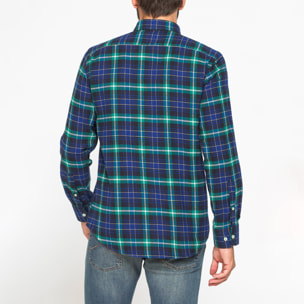 CAMICIA FANTASIA TINTO FILO IN FLANELLA LEGGERA