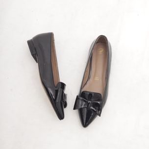DECOLLETE FLAT FIOCCO NERO