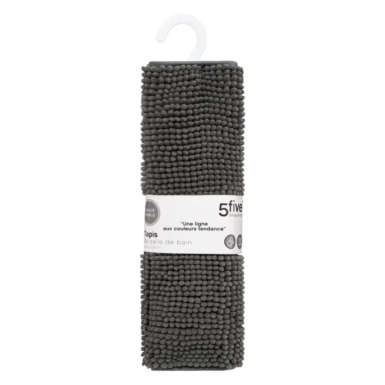 Tapis de bain 50x80cm "Colorama" gris anthracite