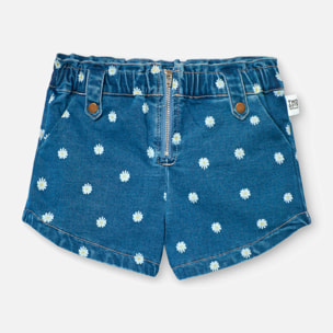 Short denim punto elÃ¡stico, de niÃ±a