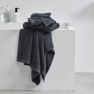 Maxi drap de bain uni BIO ORGANIC gris anthracite