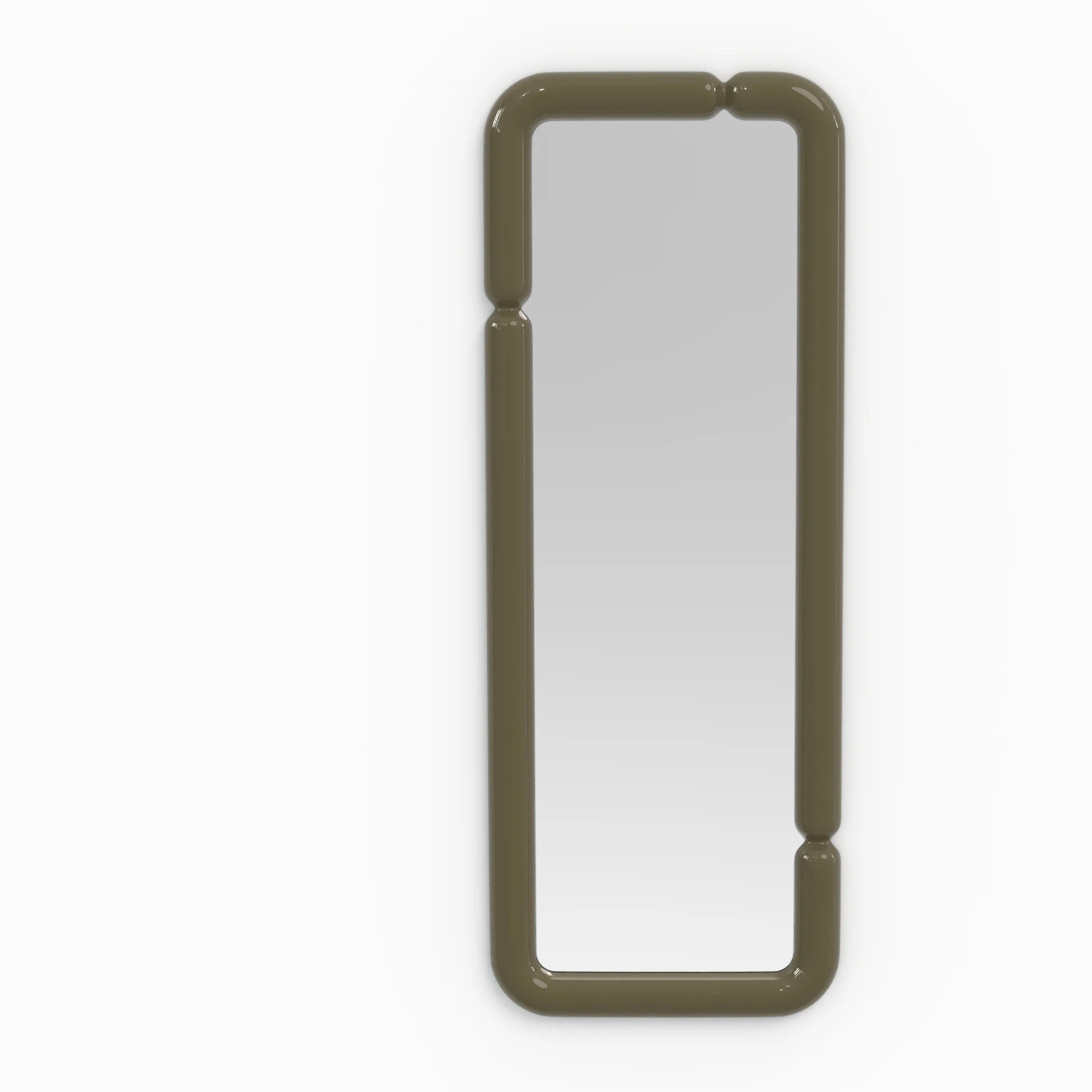 Miroir rectangulaire laqué vert kaki 160 x 60 cm - Silk