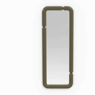 Miroir rectangulaire laqué vert kaki 160 x 60 cm - Silk