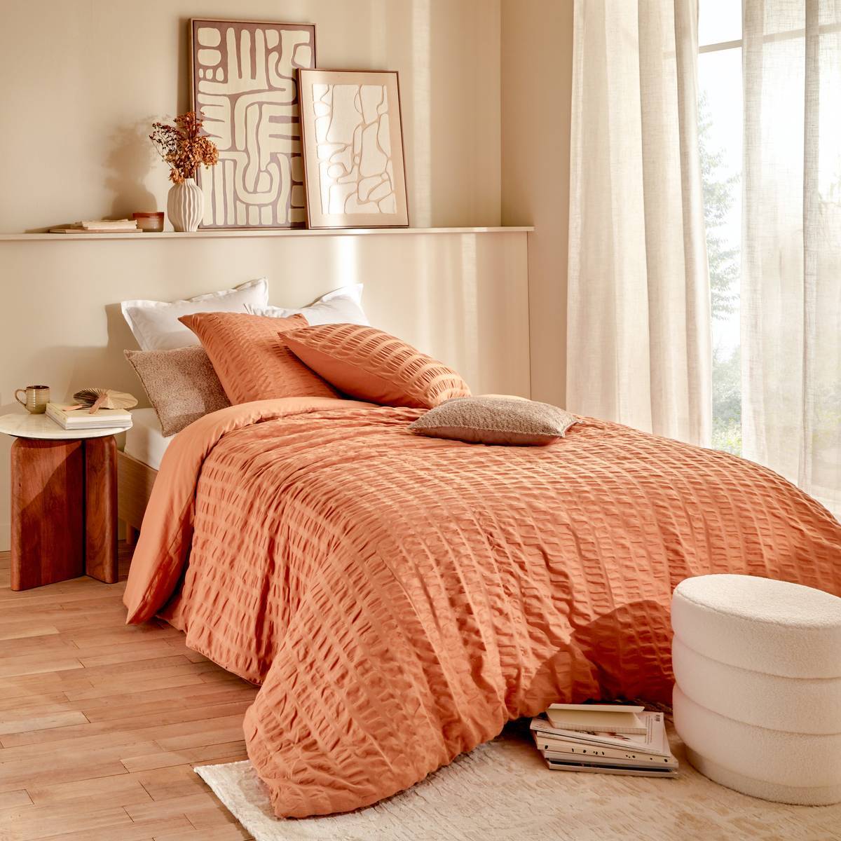 Parure de lit Irhia 240x220cm terracotta