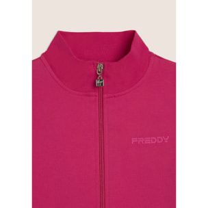 Tuta Junior full-zip con collo alto e tasche a marsupio