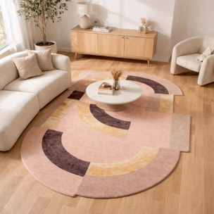 Tapis tufté main en laine et viscose - OVOL - doux épais et soyeux