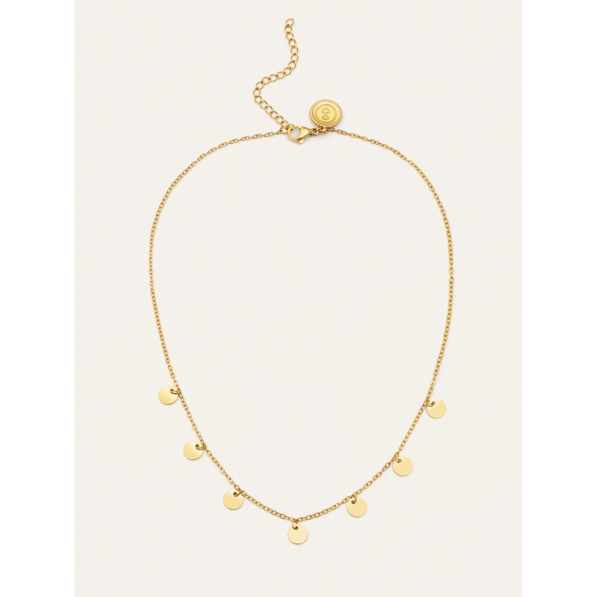 Collana Mini Moons Acciao Placcato Oro