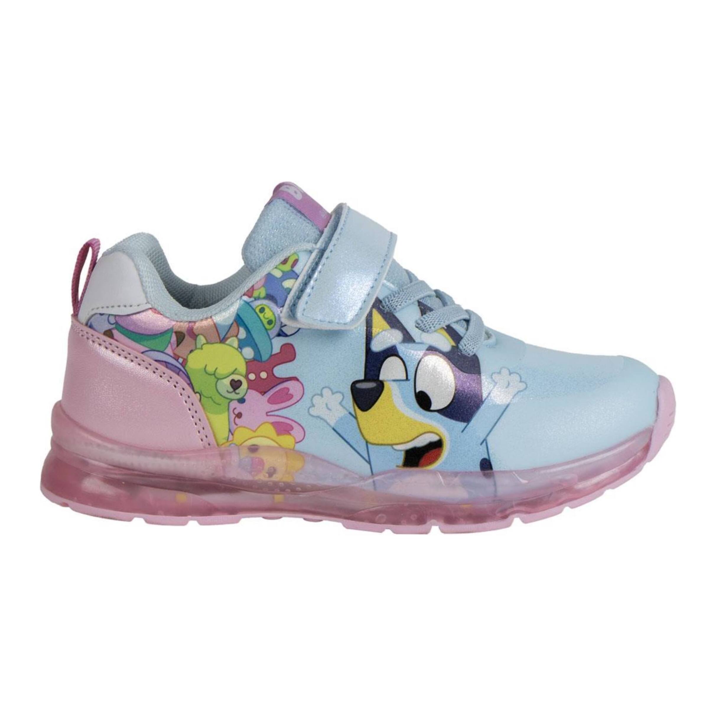 Zapatilla deportiva infantil suela ligera con luces "Bluey"
