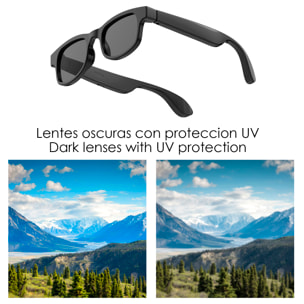 Occhiali smart AIMB-V3, chiamata bluetooth, assistente vocale, controllo remoto della fotocamera, occhiali da sole e lenti anti luce blu.