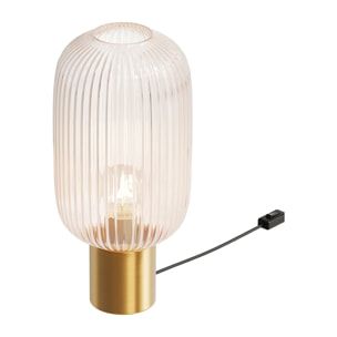 Lampe à poser en verre cannelé - Lou