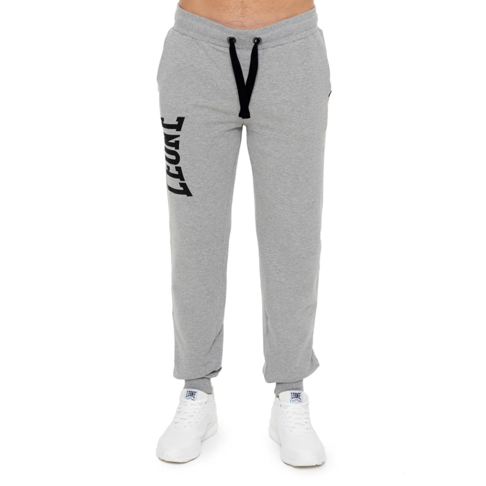 Pantalone sportivo invernale da uomo con polsino e logo grande "Basic"