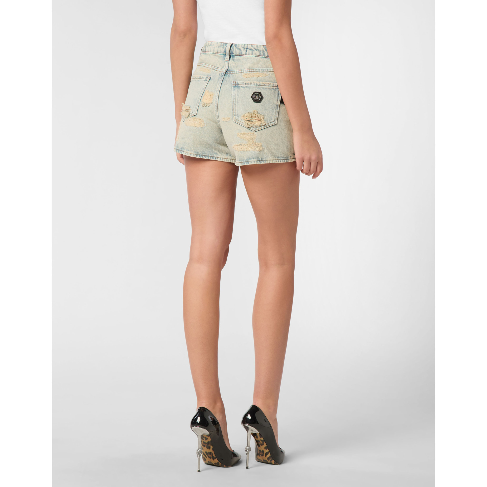 PHILIPP PLEIN Pantalones cortos vaqueros