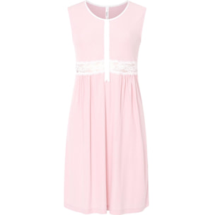 Camisón corto mujer canalé con encaje cómodo