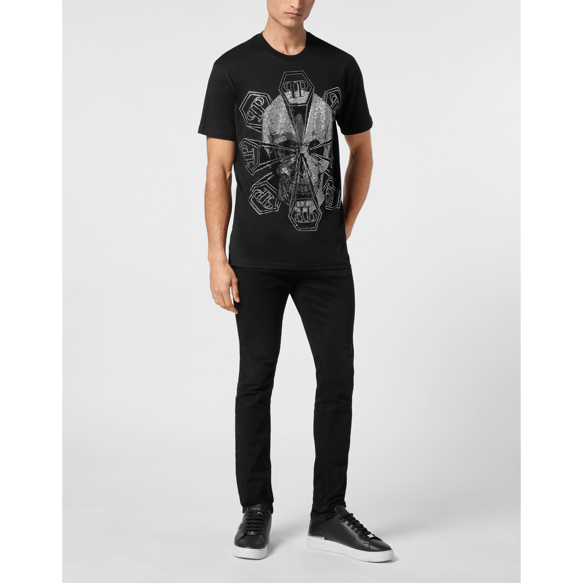 PHILIPP PLEIN Camiseta Cuello Redondo SKULL
