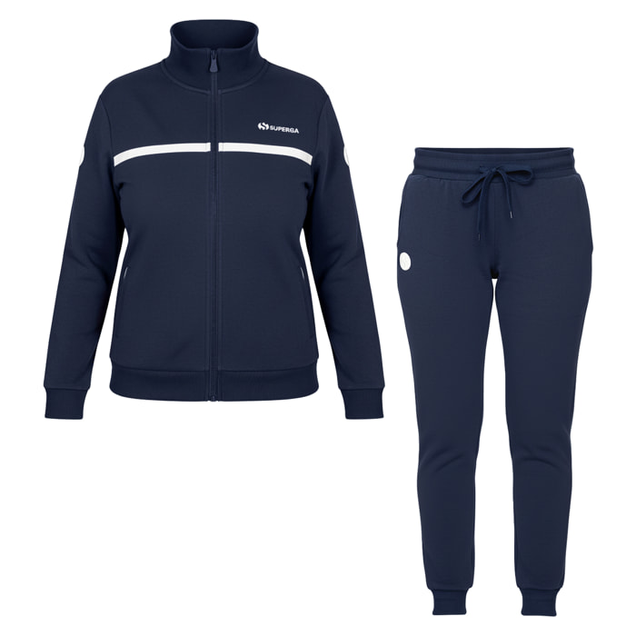 Tuta Donna SUPERGA Cotone Felpato Full Zip