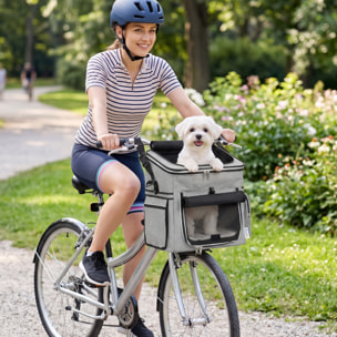 Panier de vélo avant pour chiens sac à dos sac bandoulière siège auto 4 en 1