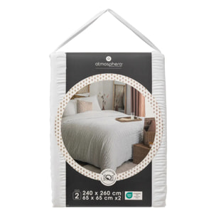Parure de lit "Irhia" 260x240cm blanc