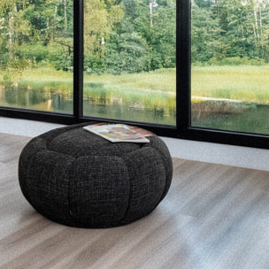 Pouf Peppo Bloom Melange noir Kare Design