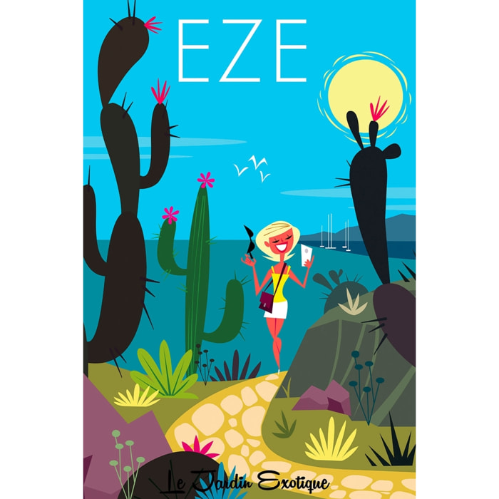 Tableau  jardin exotique d' eze Tableau alu Dibond
