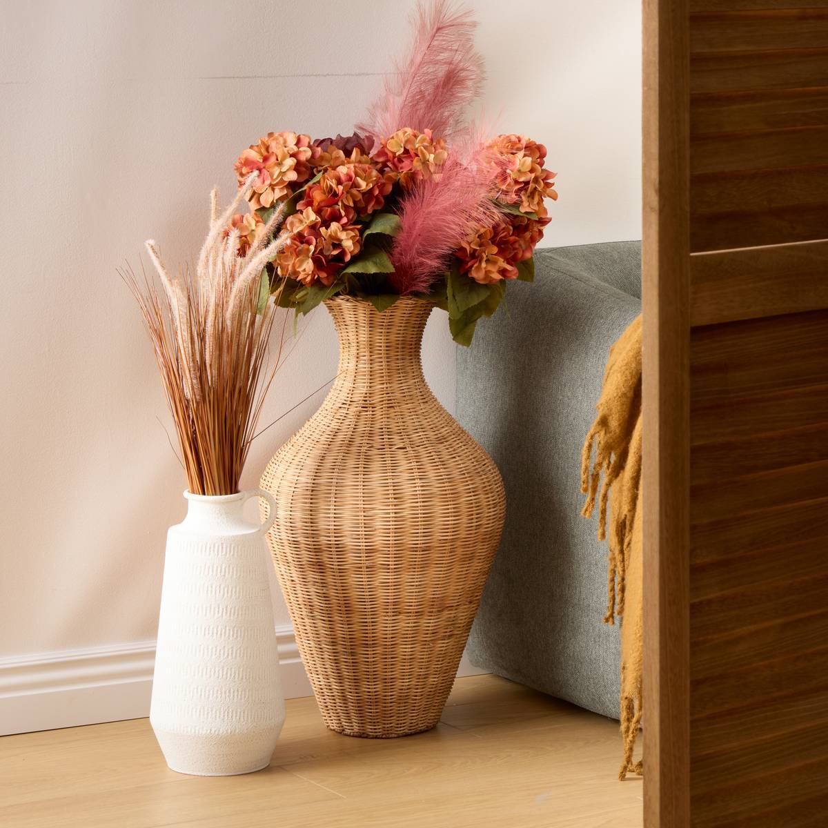 Vase Melia beige H70cm
