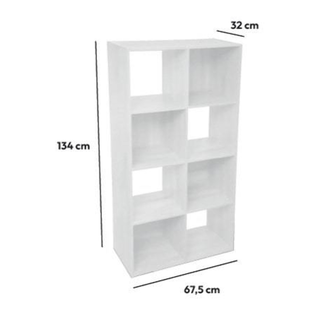 Estante de madera 8 cajas de mezcla blancas