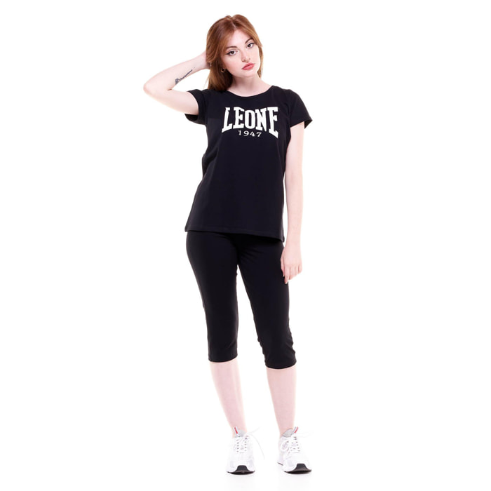 T-shirt da donna maniche corte logo grande Welcome Back