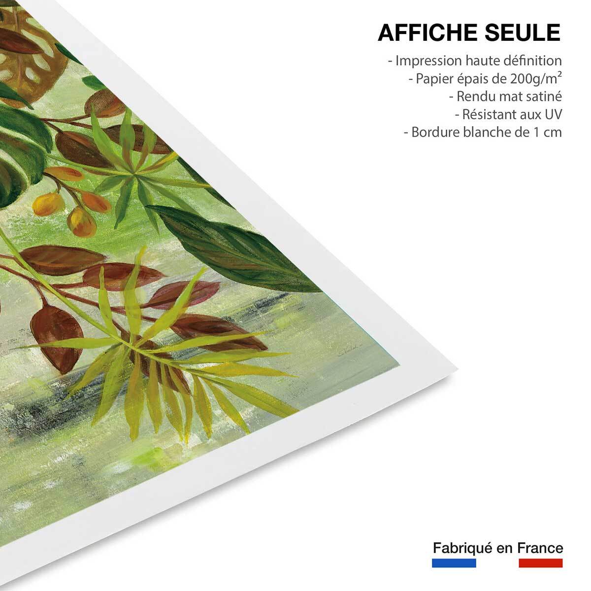 Poster Feuillage tropical Affiche seule