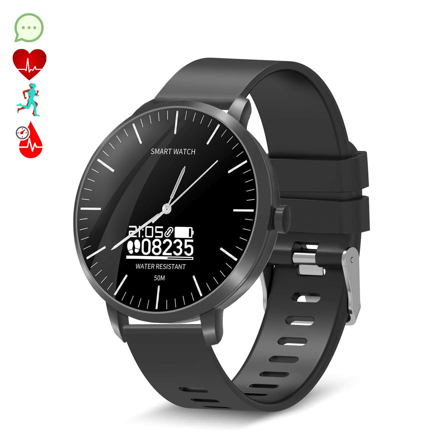 Smartwatch con movimiento de cuarzo y pantalla AK-H6 bluetooth, con monitor cardiaco