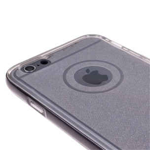 CUSTODIA IN SILICONE CON BORDE METALLICO IP6 PLUS