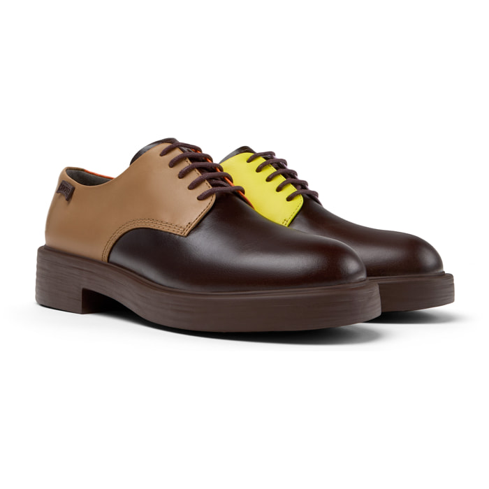 Zapatos de cordones - CAMPER Dean Twins - Multicolor - Cuero liso
