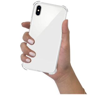 Coque iPhone X/XS Antichocs Silicone + 2 Vitres en Verre Trempé Protection écran