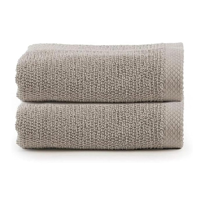 INTRECCI HOME Set Bagno 2 Asciugamani Ospite, in Puro Cotone 500 g,Morbidezza Extra, Assorbenza Superiore, Elegante e Durevole