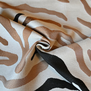 Tissu jacquard ameublement motif zèbre dégradé - Jaune Ocre