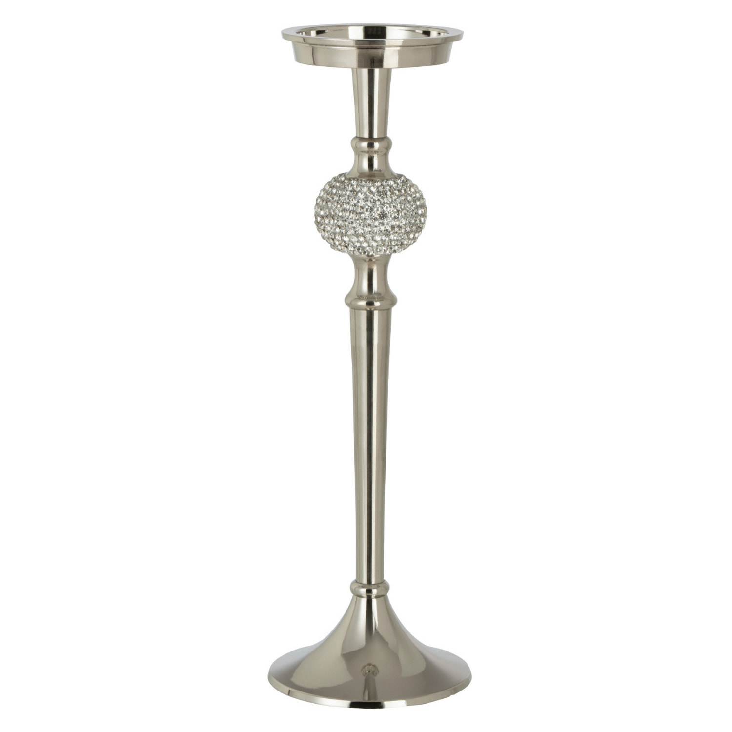 J-Line bougeoir Sur Pied Diamant - aluminium - argent - large