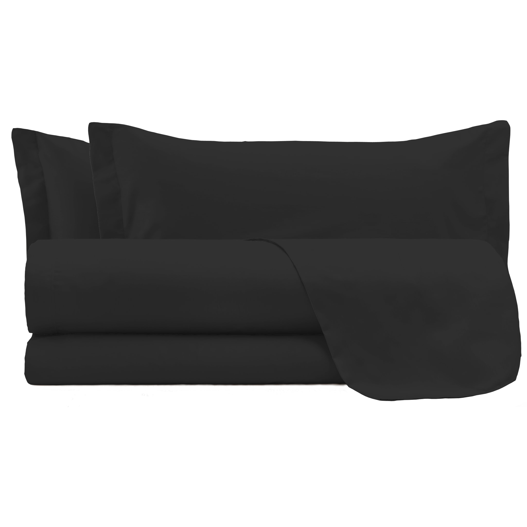 COMPLETO LETTO MAX COLOR MADE IN ITALY COTONE- NERO MATRIMONIALE