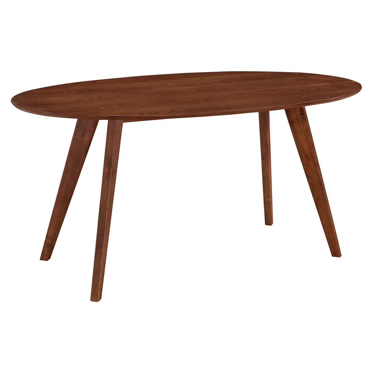 Table à manger vintage ovale en bois foncé L160 cm MARIK