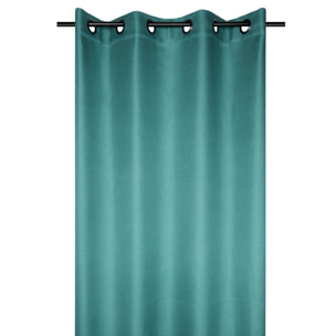 Rideau occultant et isolant doublé de polaire - Bleu Canard