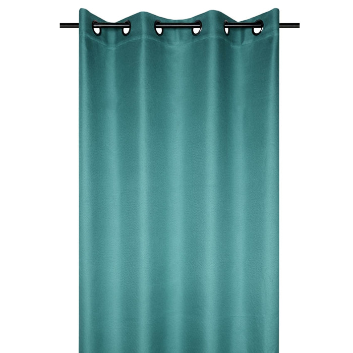 Rideau occultant et isolant doublé de polaire - Bleu Canard