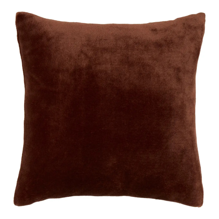 Coussin Ollis marron tonka 38x38cm
