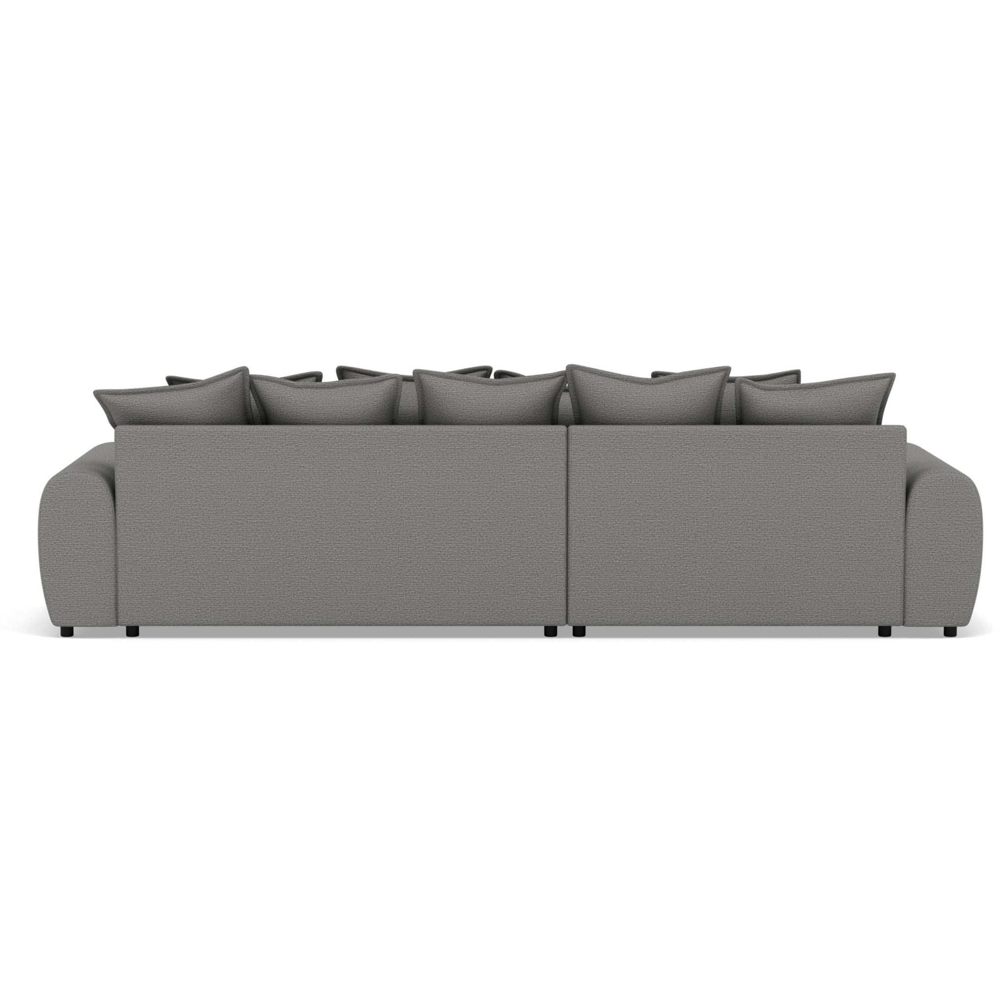 Adelaide - canapé d'angle réversible 4 places en tissu texturé - Gris
