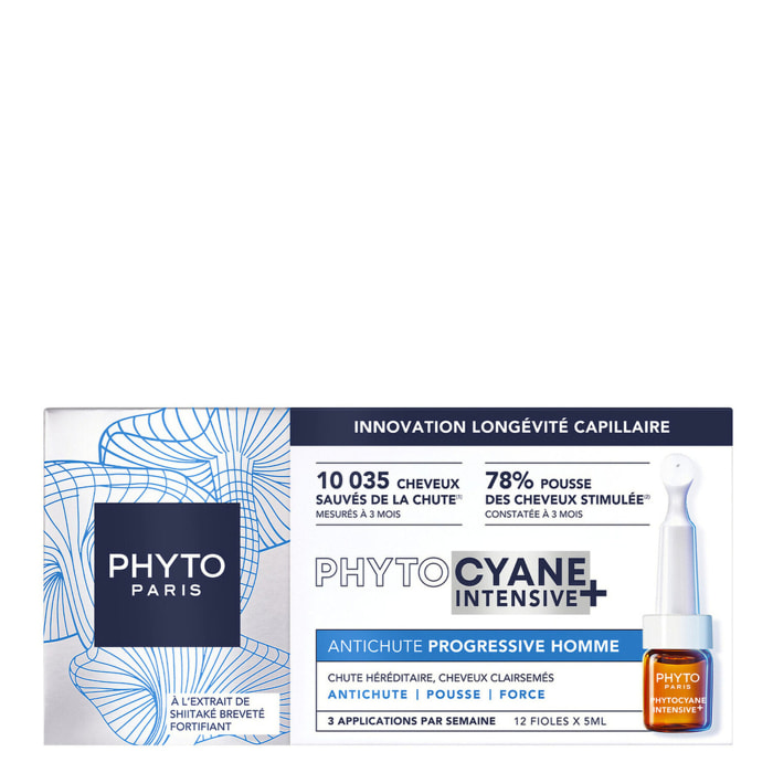 Phytocyane Intensive+ - Traitement Antichute Progressive Homme 12x5 ml