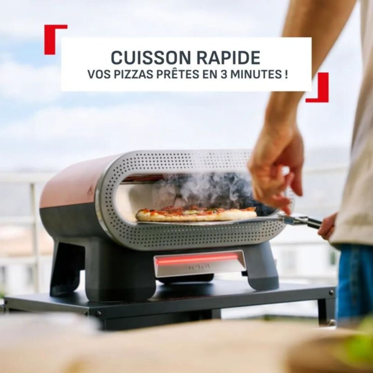 Four à pizza électrique TEFAL Pronto JM600TE0 pizza 30 cm préchauffage 15 min, jusqu'à 400°C