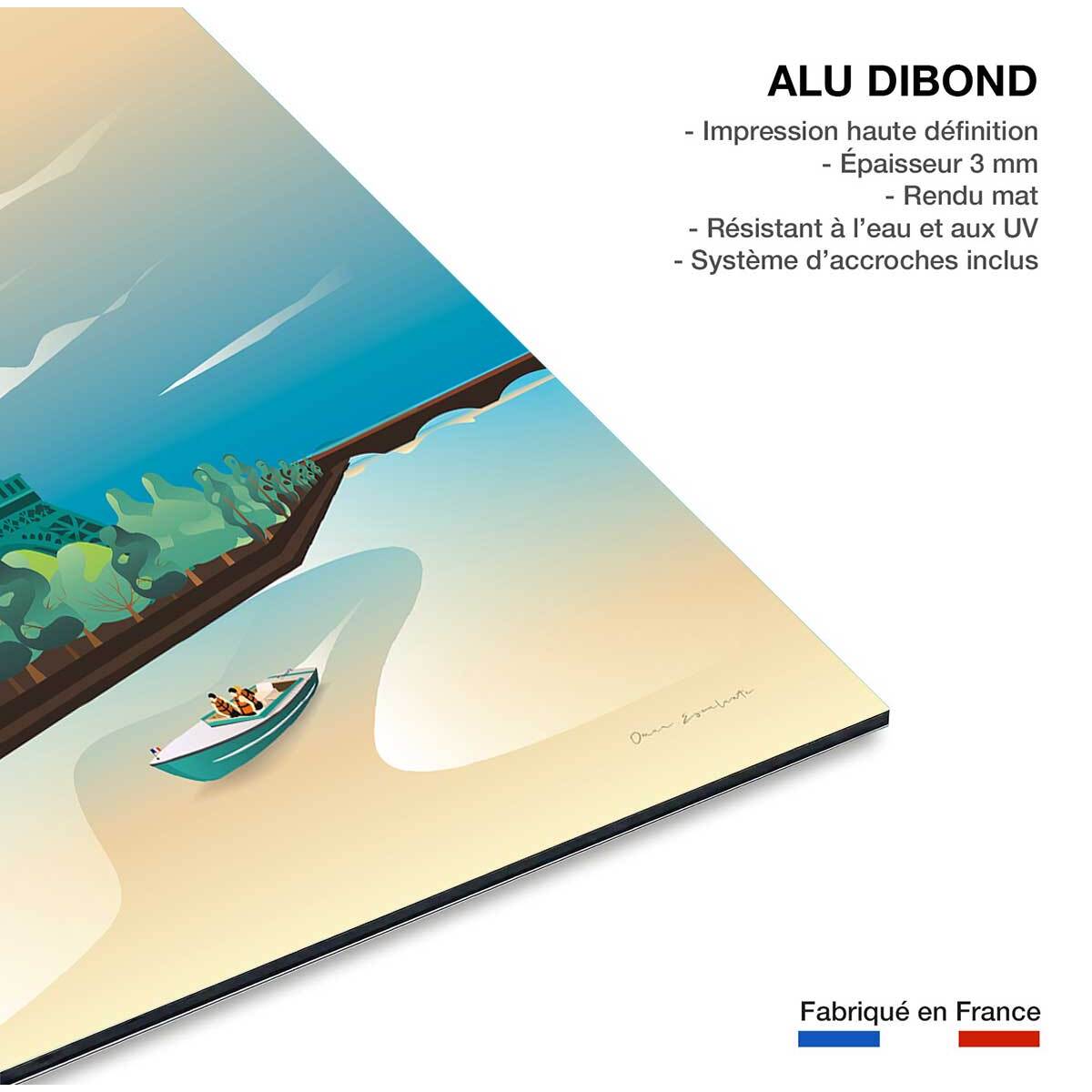 Tableau ville Voyage à Paris Tableau alu Dibond