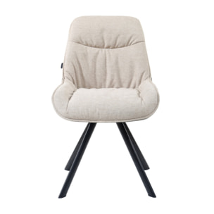 Chaise pivotante écru 180° design moderne et confortable - GABIN