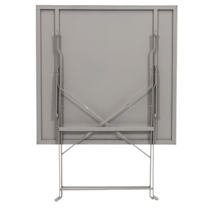 Table De Repas Pliante Palerme Taupe 70x70x71cm