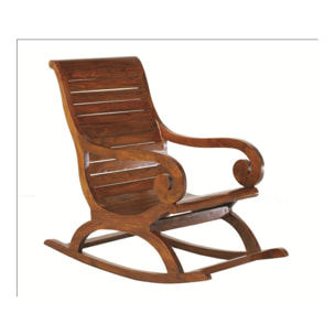 LAUREN - Rockingchair marron bois Mindi