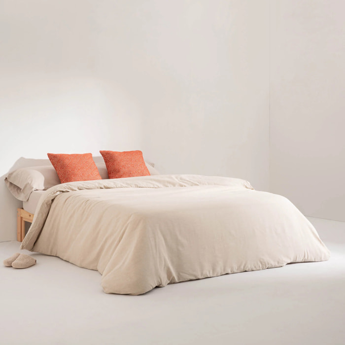 Housse de couette jacquard Elche Tabac