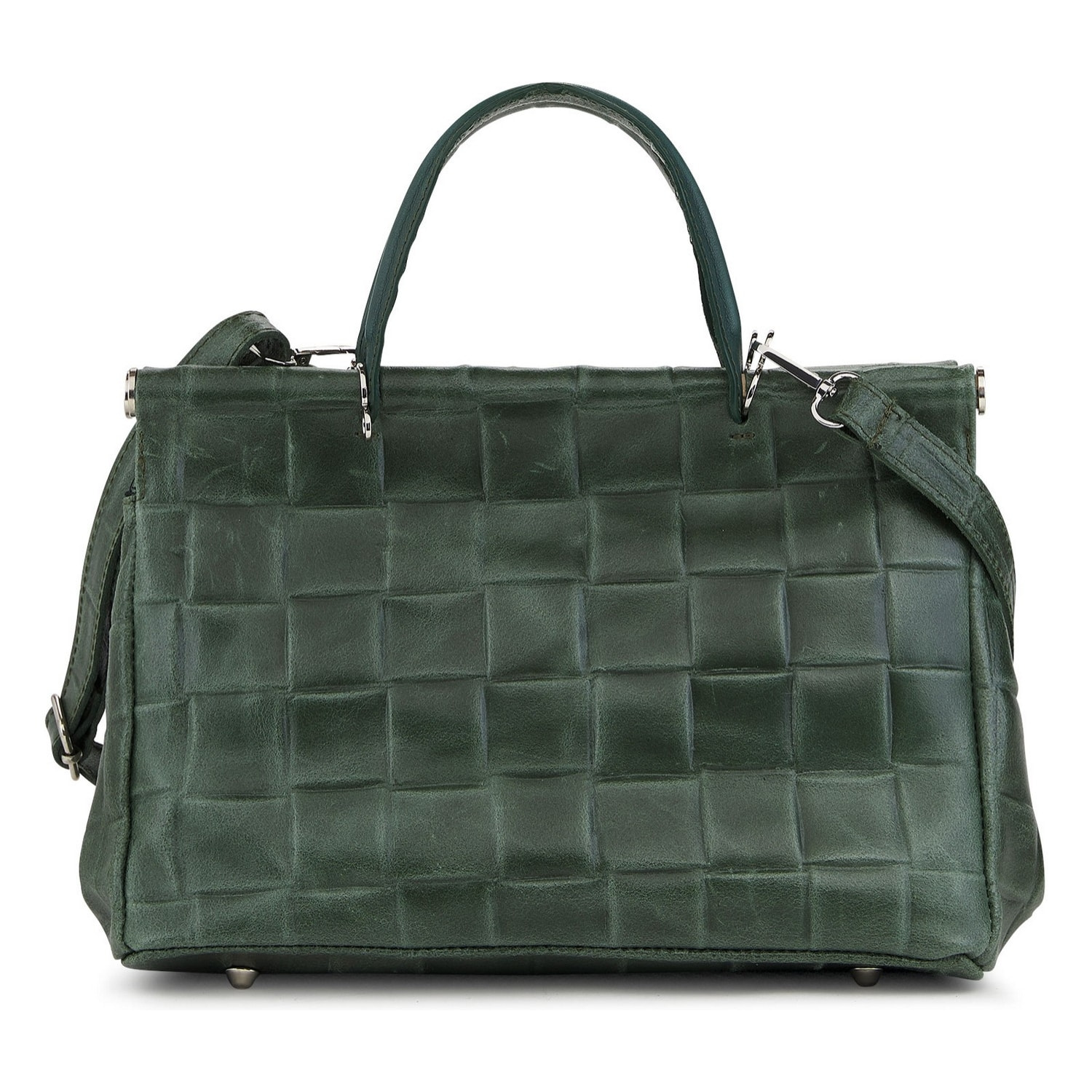 Borse Donna colore Verde-in pelle Made in Italy 21x30x16cm